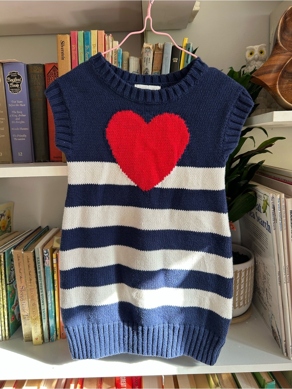 Old Navy Navy and Red Knit Sleeveless sweater dress